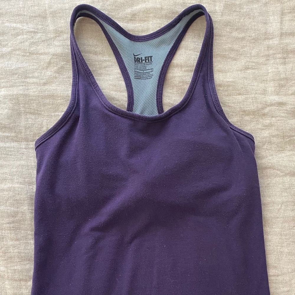 nike purple active tank top